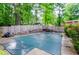 The in-ground pool, currently covered, offers a relaxing retreat for the homeowners at 2923 Bicentennial Dr, Stone Mountain, GA 30087