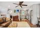Open-concept kitchen with stainless steel appliances and modern cabinets at 4586 Smoke Rise Ln, Marietta, GA 30062