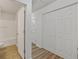 Hallway with linen and bathroom closet at 1406 Dolcetto Nw Trce # 13, Kennesaw, GA 30152