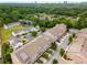 Scenic aerial view of townhouses nestled amidst lush greenery and trees, with convenient street and lot parking at 3592 Parkhaven Pl, Brookhaven, GA 30319