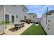 Inviting backyard with dining area, artificial turf, and stylish decor at 3811 Holliwell Pass, Cumming, GA 30040
