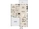 Floor plan showcasing the layout of the house's first floor, including the kitchen, Gathering room, and garage at 4391 Encore Blvd, Duluth, GA 30097