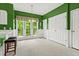 Bright dining area features large windows, wainscoting, and green walls at 1145 Cool Springs Nw Dr, Kennesaw, GA 30144