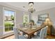 Dining room with hardwood floors, chandelier, and natural light at 406 Mount Vernon Ct, Woodstock, GA 30189