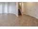 Basement area featuring a staircase, closet and vinyl floors at 305 High Branch Way, Roswell, GA 30075