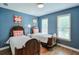 Charming bedroom with two twin beds, colorful decor, hardwood floors, and natural light from two windows at 305 High Branch Way, Roswell, GA 30075