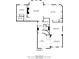 Detailed second floor plan highlighting a kitchen, living room, bedroom, and dining area at 3810 Sweat Creek Run, Marietta, GA 30062