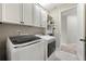 Well-organized laundry room with modern appliances and storage cabinets for efficient home management at 3810 Sweat Creek Run, Marietta, GA 30062