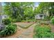 Landscaped backyard with lush garden and guest house at 25 Standish Nw Ave, Atlanta, GA 30309
