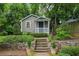 Quaint cottage with stone steps and a beautifully landscaped front yard at 25 Standish Nw Ave, Atlanta, GA 30309