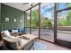 Relaxing screened porch with comfortable seating, a ceiling fan, and views of the outdoor deck at 3668 Spring St, Chamblee, GA 30341