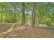 Tranquil pond surrounded by mature trees and a stone path at 3801 Bays Ferry Trl, Marietta, GA 30062