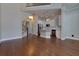 Open-concept living space with modern kitchen and hardwood floors at 569 Mirrormont Se Dr, Smyrna, GA 30080