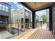 Wide view of the backyard area from the wood-floored patio at 1122 W Marietta St, Atlanta, GA 30318