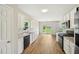 Bright kitchen with stainless steel appliances, granite countertops, and access to the backyard at 172 Mill Creek Dr, Canton, GA 30115