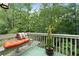 Relaxing deck with wooded views and comfortable seating area at 411 Woodstone West Dr, Marietta, GA 30068