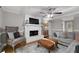 Inviting living room with fireplace, comfortable seating, and stylish decor at 411 Woodstone West Dr, Marietta, GA 30068