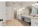 Bathroom with a double vanity and separate toilet room at 4015 Soaring Dr, Douglasville, GA 30135