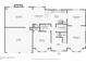 Floor plan showcasing the layout of the main level with living room, kitchen, and bedroom at 4015 Soaring Dr, Douglasville, GA 30135