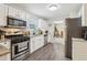 Kitchen with stainless steel appliances and countertops at 4015 Soaring Dr, Douglasville, GA 30135