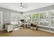 Bright home office with lots of natural light from windows with plantation shutters at 3005 Howell Mill Rd, Atlanta, GA 30327