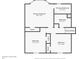 Second floor layout with primary bedroom, bathroom, and two bedrooms with closets and stairs at 2246 Hightrail Ct, Lithonia, GA 30058