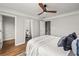 Bedroom featuring hardwood floors and ceiling fan at 732 Province Se Pl, Atlanta, GA 30312
