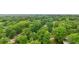 Aerial view of a lush, tree-filled community with scattered homes below at 1426 Diamond Head Dr, Decatur, GA 30033