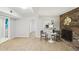Basement area features a dining nook and exposed brick wall at 1426 Diamond Head Dr, Decatur, GA 30033
