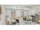 Basement with a cozy living area, staircase, and adjacent dining space at 1426 Diamond Head Dr, Decatur, GA 30033