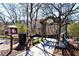 Roswell Riverwalk entrance with benches, trash cans and neighborhood library at 2140 Azalea Dr, Roswell, GA 30075