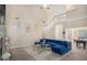 Spacious living room with fireplace and view of billiard room and staircase at 113 Glenmore Ln, Mcdonough, GA 30253
