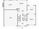Main-floor floor plan featuring living room, kitchen, dining room, garage, and foyer at 1405 Arden Trace Ln, Lawrenceville, GA 30043
