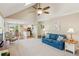Open-concept living room with view of kitchen and dining area at 1405 Arden Trace Ln, Lawrenceville, GA 30043