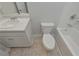 Clean bathroom with a combined shower and tub at 500 Charleston Pl, Villa Rica, GA 30180