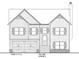 New construction rendering showing the facade with board and batten, shuttered windows, and garage at 500 Charleston Pl, Villa Rica, GA 30180