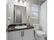 Cozy bathroom featuring white cabinets and a single vanity at 1923 Hamby Place Nw Dr, Acworth, GA 30102