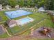 Aerial view of the community pool, playground, and tennis courts at 1923 Hamby Place Nw Dr, Acworth, GA 30102