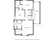 Second floor plan outlines the bedroom, bath, and laundry room arrangement at 3376 Hickory Ln, Powder Springs, GA 30127