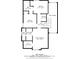 Upstairs floor plan displays the primary bedroom suite with walk-in closet, plus two bedrooms, two bathrooms, and laundry room at 3376 Hickory Ln, Powder Springs, GA 30127