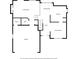 Detailed floor plan of the home showcasing the layout of the living room, kitchen, and garage spaces at 3376 Hickory Ln, Powder Springs, GA 30127