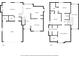 Two-story floor plan presents the layout for all the rooms and spaces in the residence at 3376 Hickory Ln, Powder Springs, GA 30127