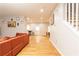 Spacious living area with hardwood floors, connecting to the kitchen and dining area at 398 Nw Wester Blvd, Atlanta, GA 30314
