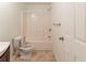 Bathroom with shower and toilet at 6416 Vicksburg Nw Ct, Acworth, GA 30101
