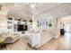 Spacious living room with vaulted ceilings, a built-in entertainment center, and stylish decor at 51 Norton Ave, Acworth, GA 30101
