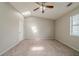 The main bedroom features a ceiling fan and a skylight at 6351 Stablewood Way, Lithonia, GA 30058