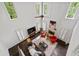 Aerial view of the living room featuring a fireplace and many windows at 238 Ivy Glen Cir, Avondale Estates, GA 30002