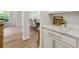 Dining area with modern finishes and a view of the kitchen at 3755 Valleyway Rd, Cumming, GA 30040