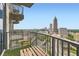 Balcony showcasing a seating area with an iconic skyline view of the city, highlighting outdoor living at 400 W Peachtree Nw St # 2614, Atlanta, GA 30308