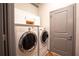 Convenient laundry room with white cabinets and modern appliances at 400 W Peachtree Nw St # 2614, Atlanta, GA 30308